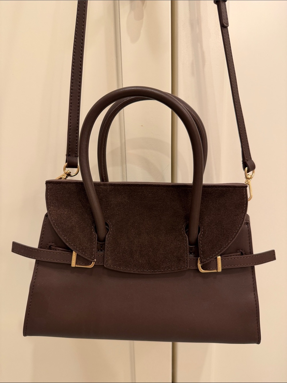 Simkhai brown suede handbag